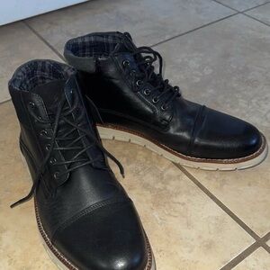 Black Leather Men's Boots